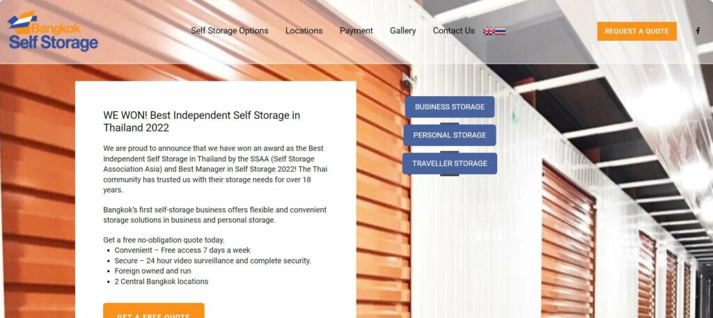 Bangkok Self-Storage's Homepage