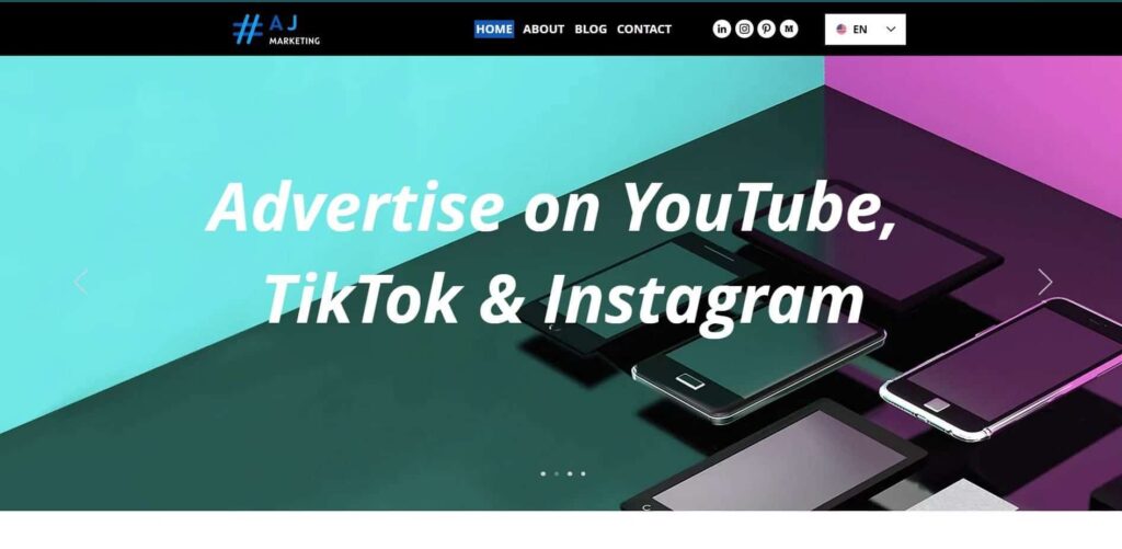 AJ Marketing Homepage