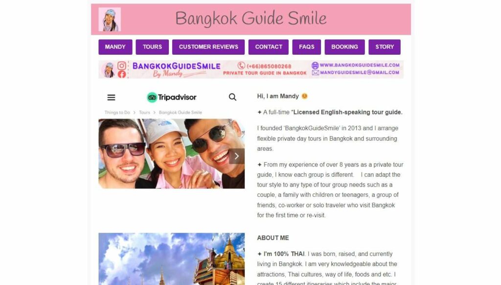 Bangkok Guide Smile by Mandy Homepage