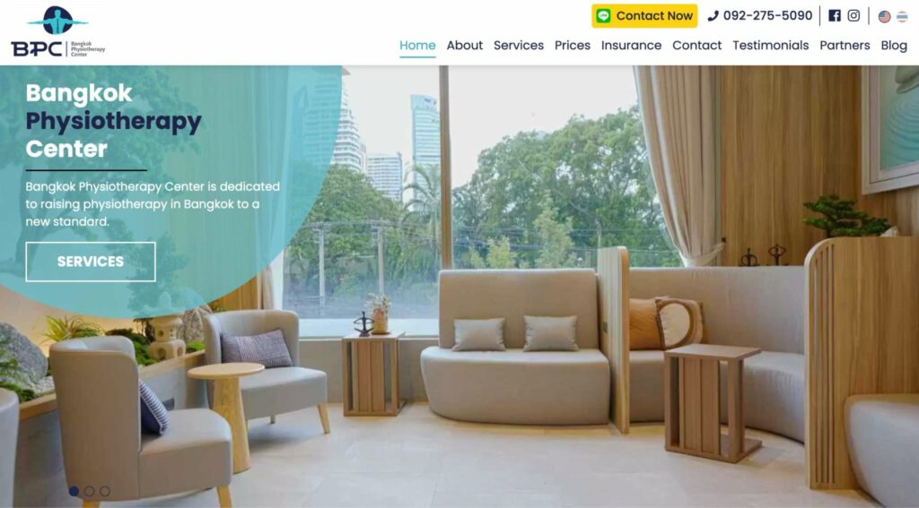 Bangkok Physiotherapy Center Homepage