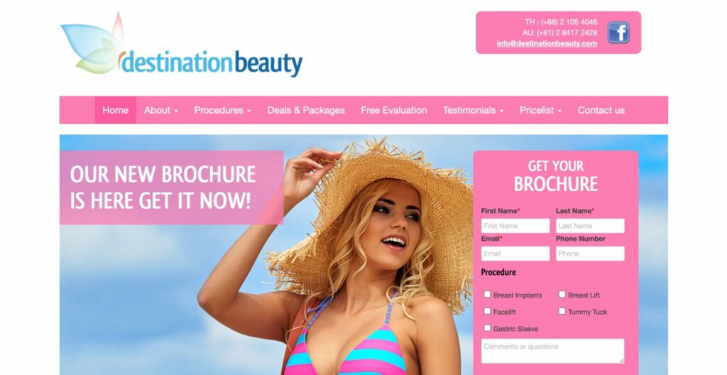 Destination Beauty Homepage