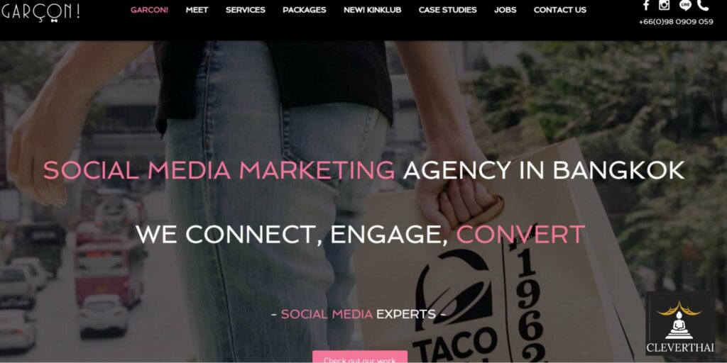 Garçon! Social Media Agency Homepage