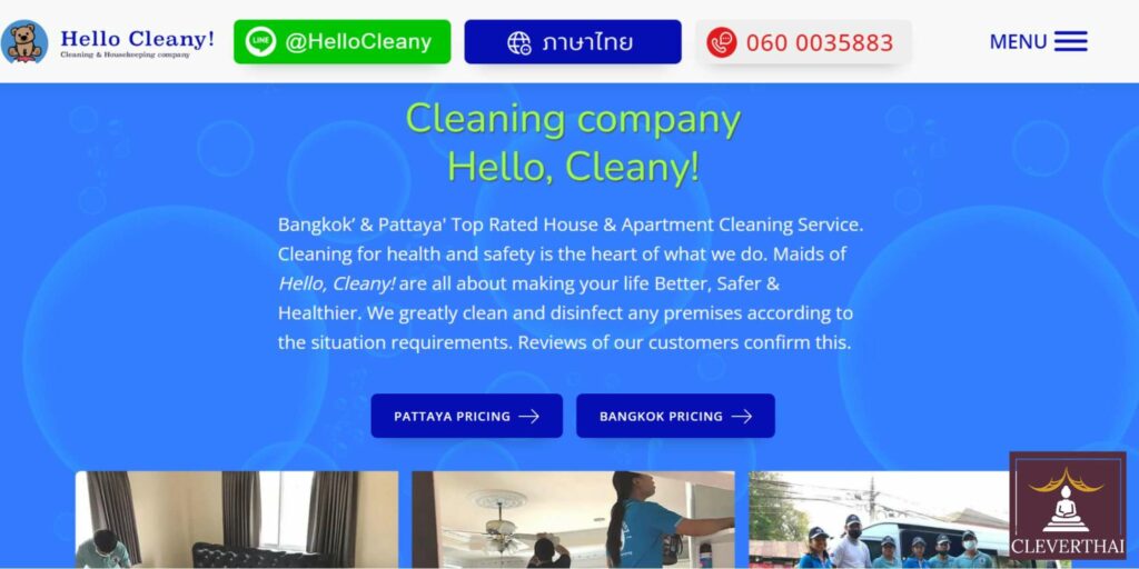 Hello Cleany! Homepage