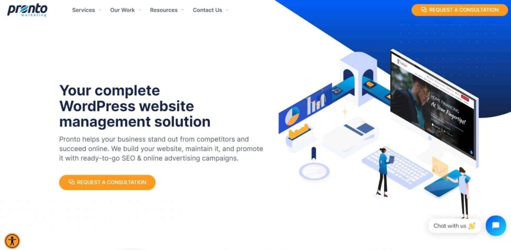 Pronto Marketing Homepage
