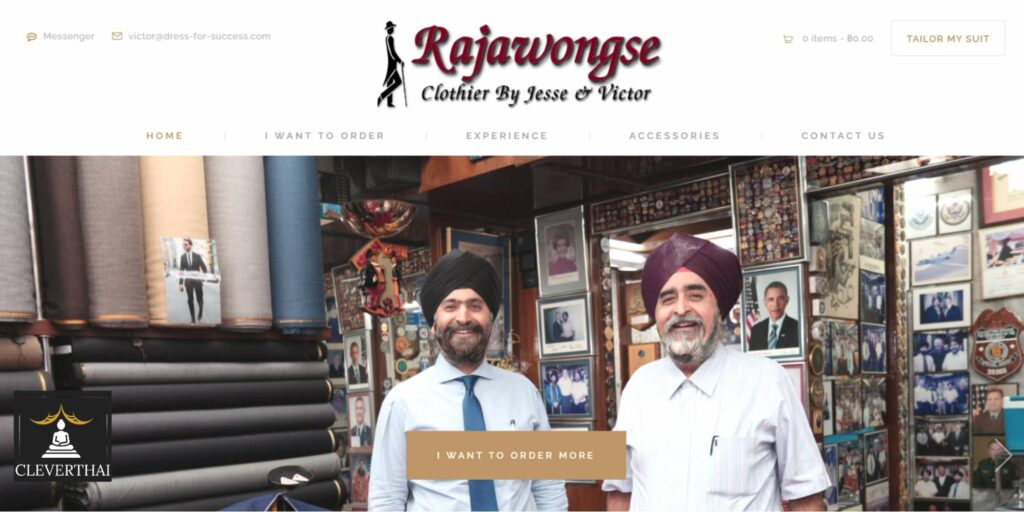 Rajawongse Clothier Homepage