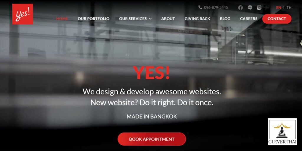 Yes! Web Design Studio Homepage