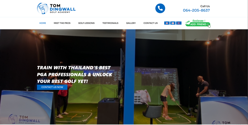tom dingwall golf academy homepage