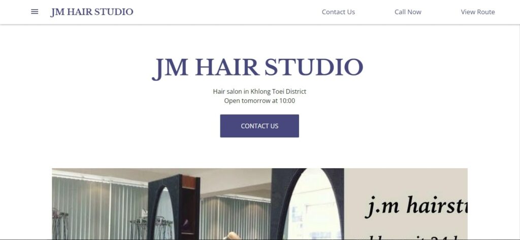 JM Hair Studio Homepage