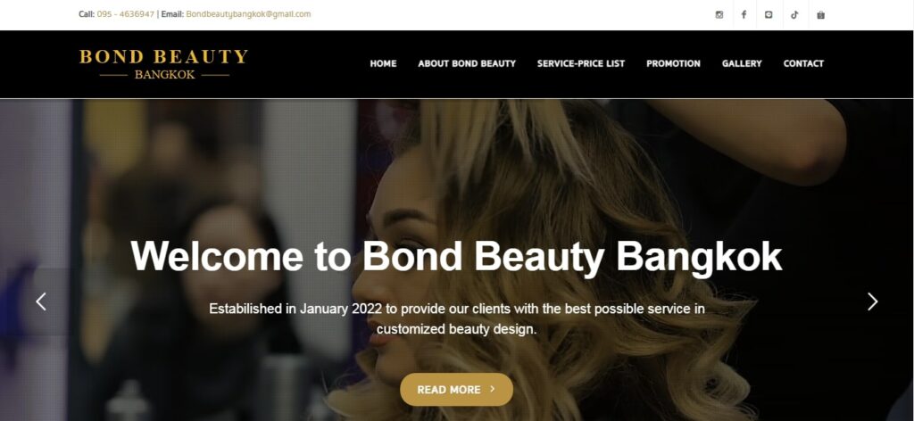 Bond Beauty Homepage