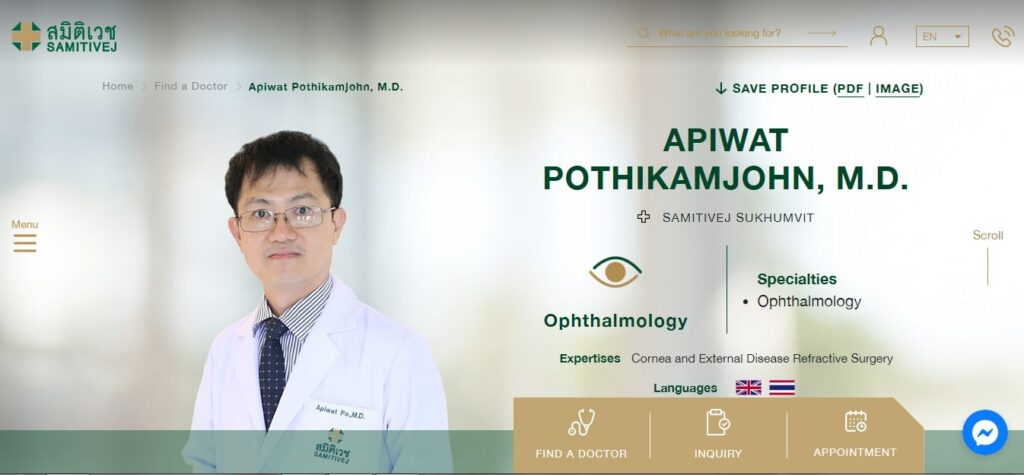 Apiwat Pothikamjohn, M.D. - Samitivej Hospital Homepage
