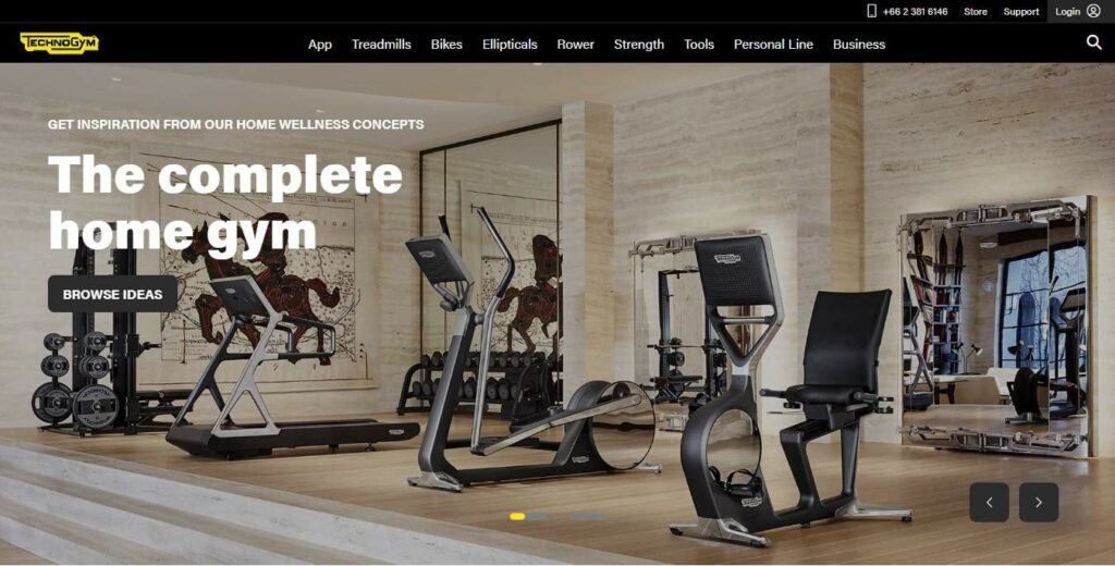 TechnoGym Showroom - Ekkamai Homepage