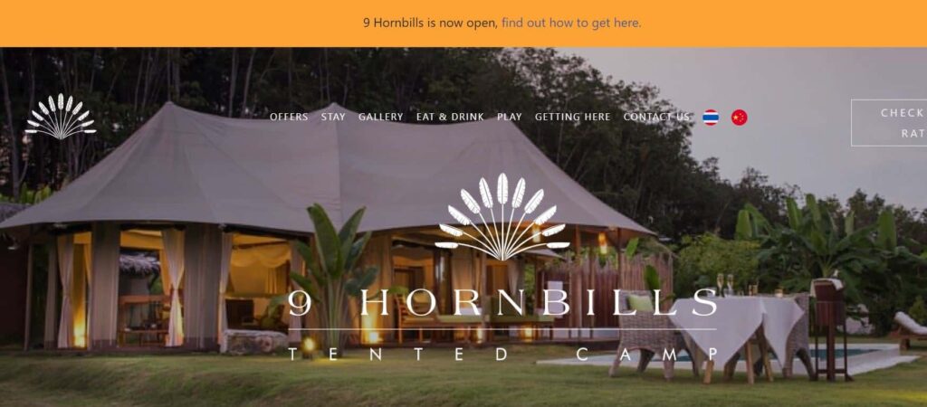 Luxurious Hotel 9 Hornbills Tented Camp