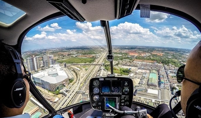 Take a helicopter tour and witness Bangkok from above.
