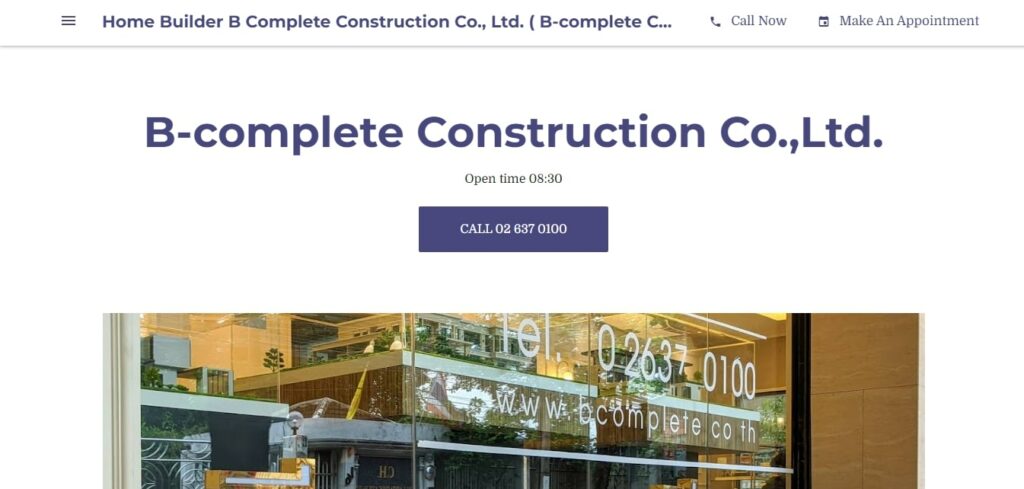 B-complete Construction Co., Ltd. Homepage