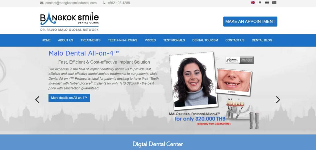Bangkok Smile Dental Clinic's Homepage