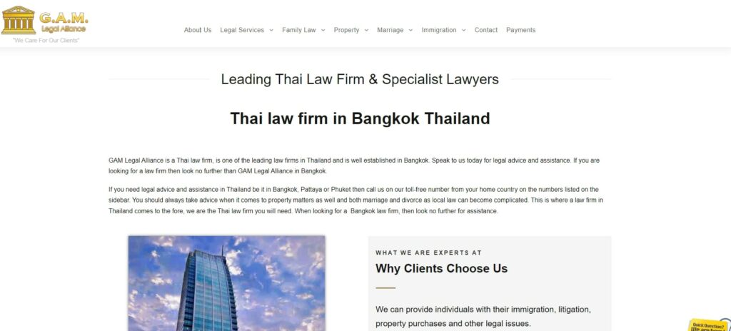 G.A.M. Legal Alliance's Homepage