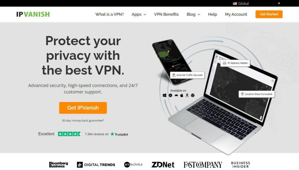 IPVanish's Homepage