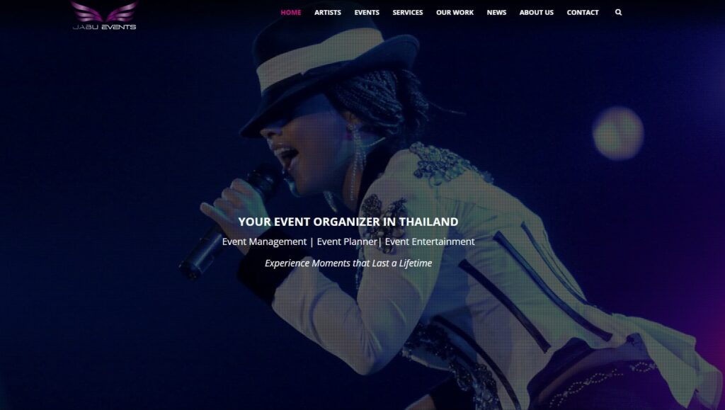 Jabu Events' Homepage