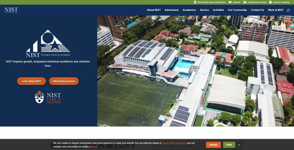 NIST International School's Homepage