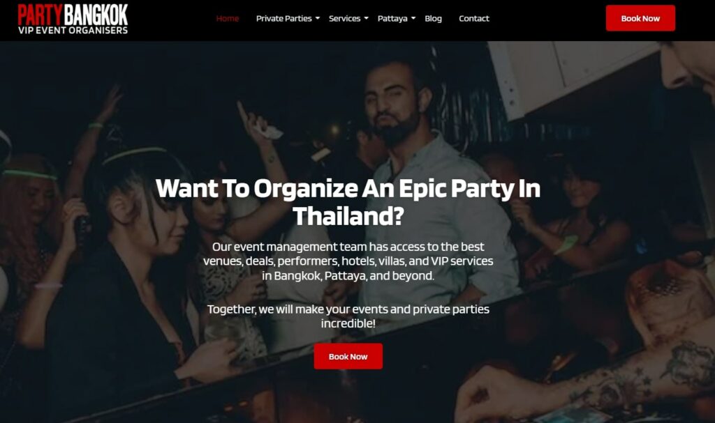 Party Bangkok Pool Club's Homepage