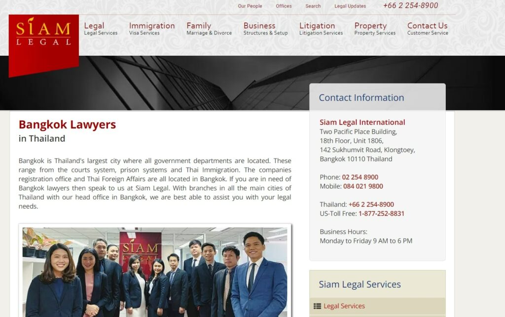 Siam Legal International's Homepage
