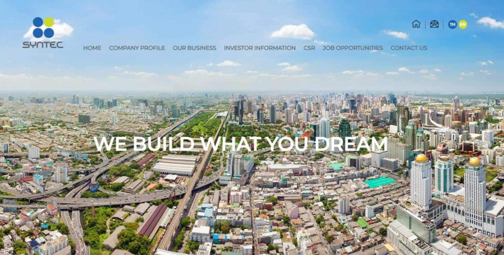 Syntec Construction Public Co. Ltd. Homepage
