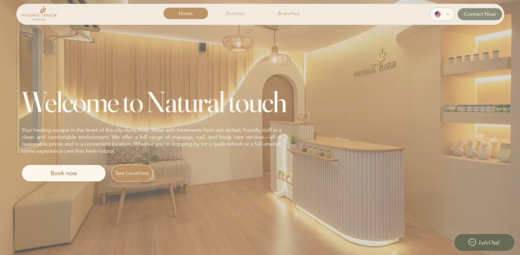 natural touch massage homepage